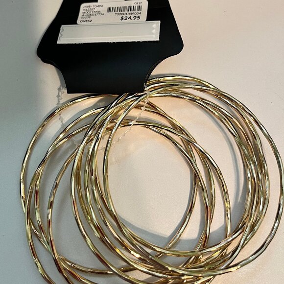 NWT Set of 10 Gold Bangles - Picture 3 of 3